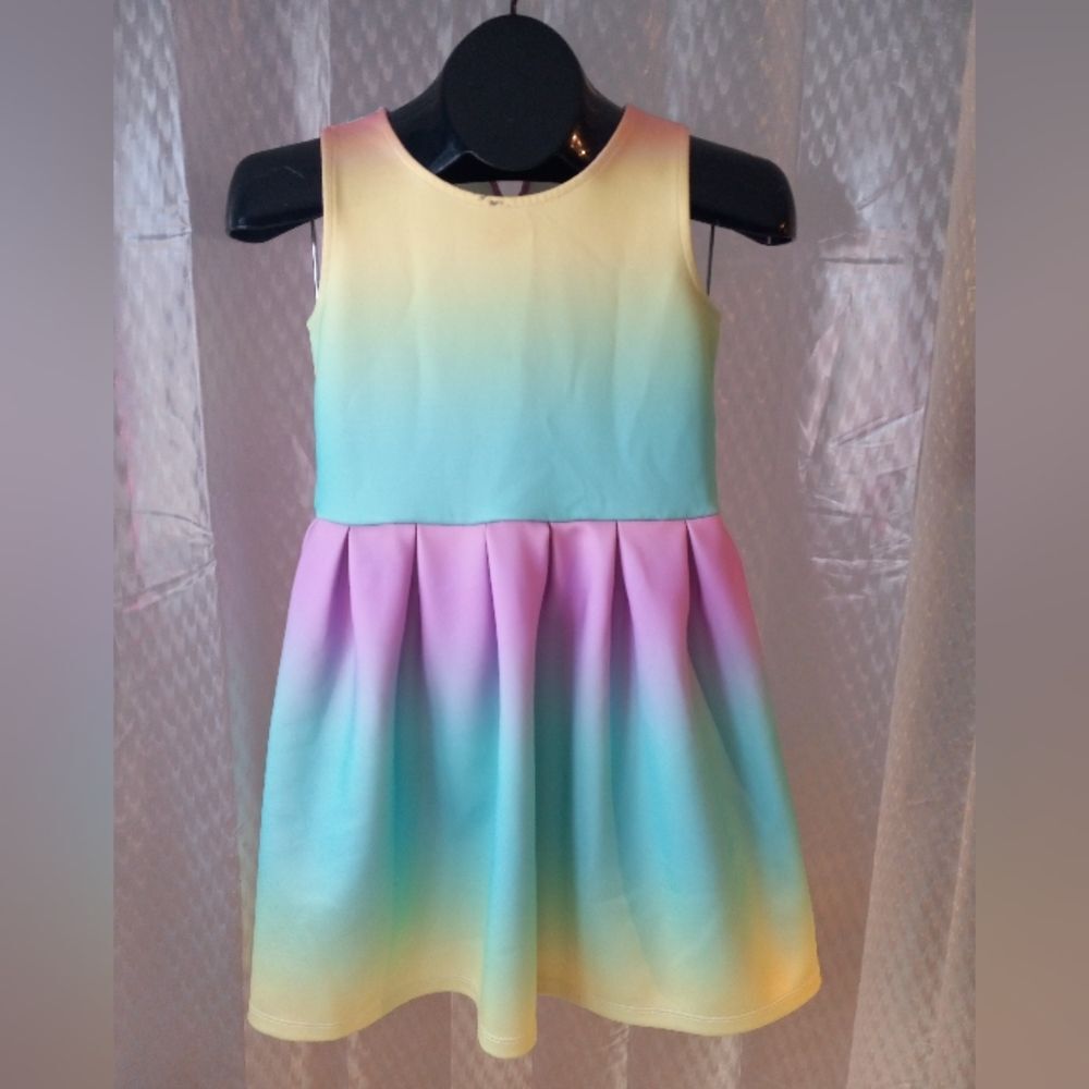H&M Short Rainbow Dress For Girls Size 8-10 Y